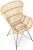 Krzesło K335 do salonu rattan naturalny/czarny