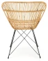 Krzesło K335 do salonu rattan naturalny/czarny