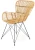Krzesło K335 do salonu rattan naturalny/czarny