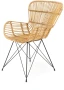 Krzesło K335 do salonu rattan naturalny/czarny