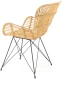 Krzesło K335 do salonu rattan naturalny/czarny
