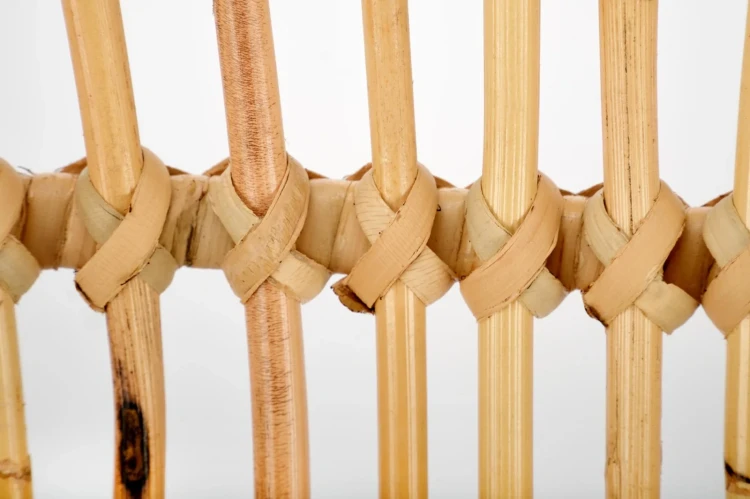 Krzesło K335 do salonu rattan naturalny/czarny