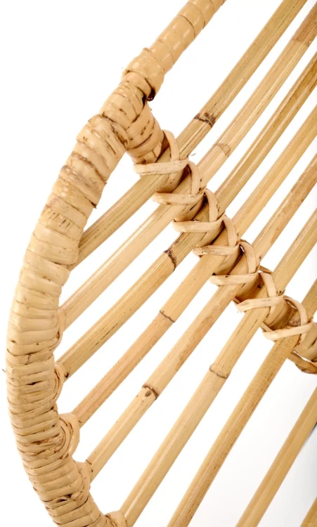 Krzesło K335 do salonu rattan naturalny/czarny