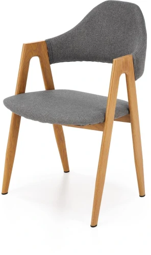 Krzesło K344 tapicerowane do jadalni popielaty