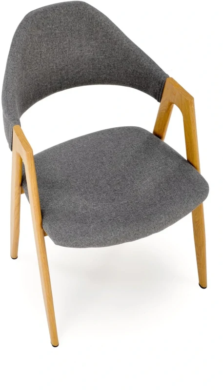 Krzesło K344 tapicerowane do jadalni popielaty