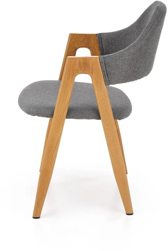 Krzesło K344 tapicerowane do jadalni popielaty