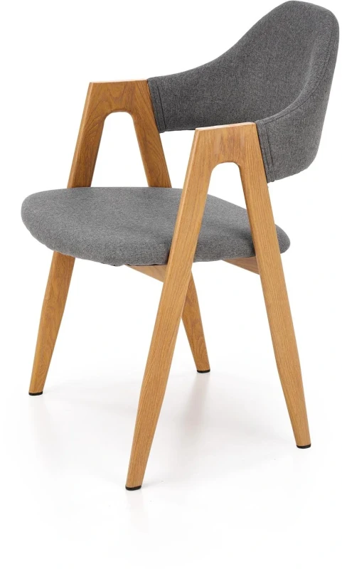 Krzesło K344 tapicerowane do jadalni popielaty