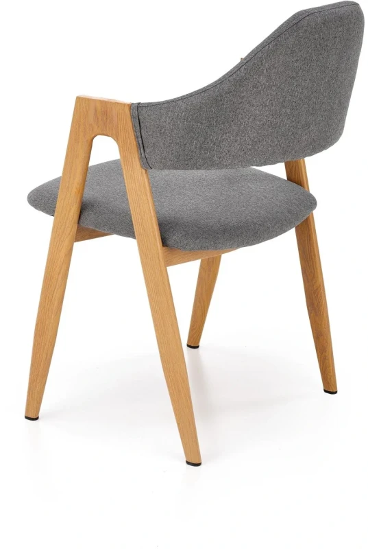 Krzesło K344 tapicerowane do jadalni popielaty