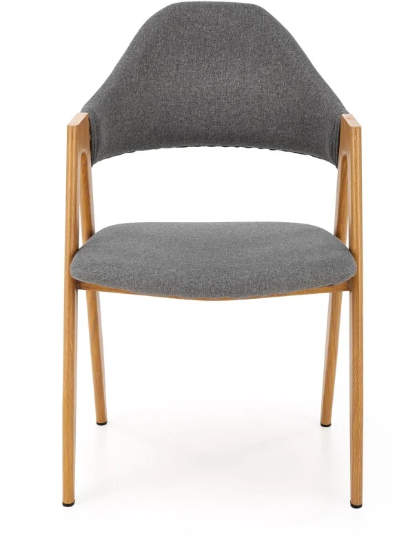 Krzesło K344 tapicerowane do jadalni popielaty
