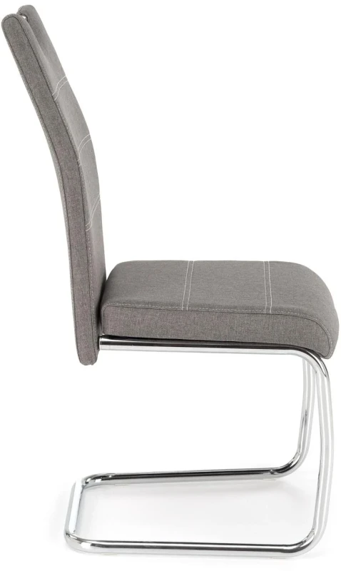 Krzesło K349 tapicerowane z uchwytem do jadalni popielaty