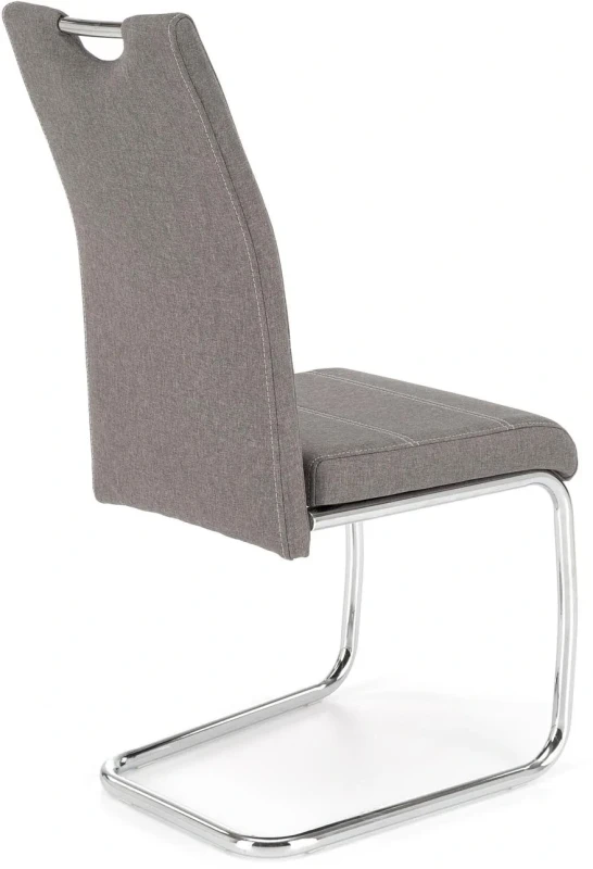 Krzesło K349 tapicerowane z uchwytem do jadalni popielaty