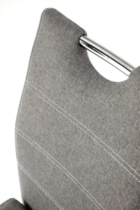 Krzesło K349 tapicerowane z uchwytem do jadalni popielaty