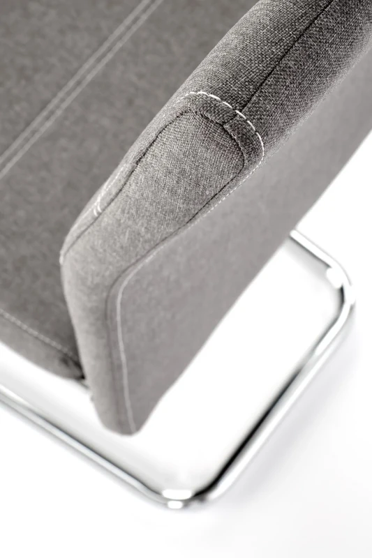 Krzesło K349 tapicerowane z uchwytem do jadalni popielaty