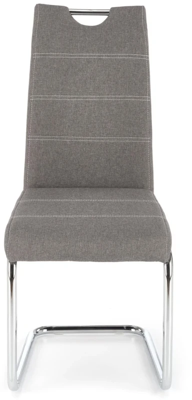 Krzesło K349 tapicerowane z uchwytem do jadalni popielaty