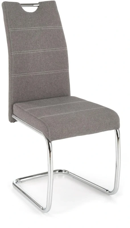 Krzesło K349 tapicerowane z uchwytem do jadalni popielaty