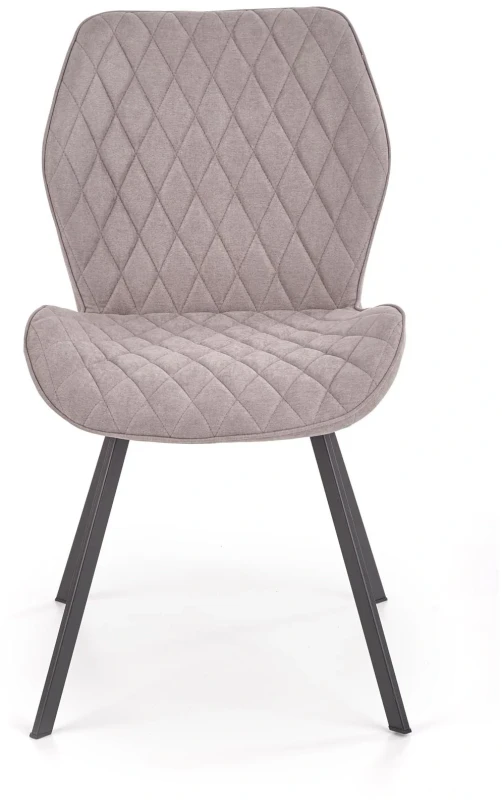 Krzesło K360 tapicerowane do jadalni popielaty/czarny
