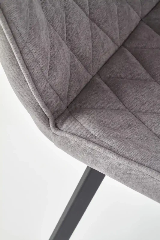 Krzesło K360 tapicerowane do jadalni popielaty/czarny