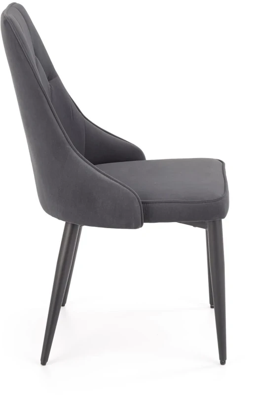 Krzesło K365 tapicerowane do jadalni popielaty/czarny