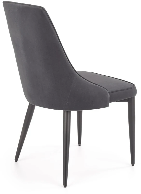 Krzesło K365 tapicerowane do jadalni popielaty/czarny