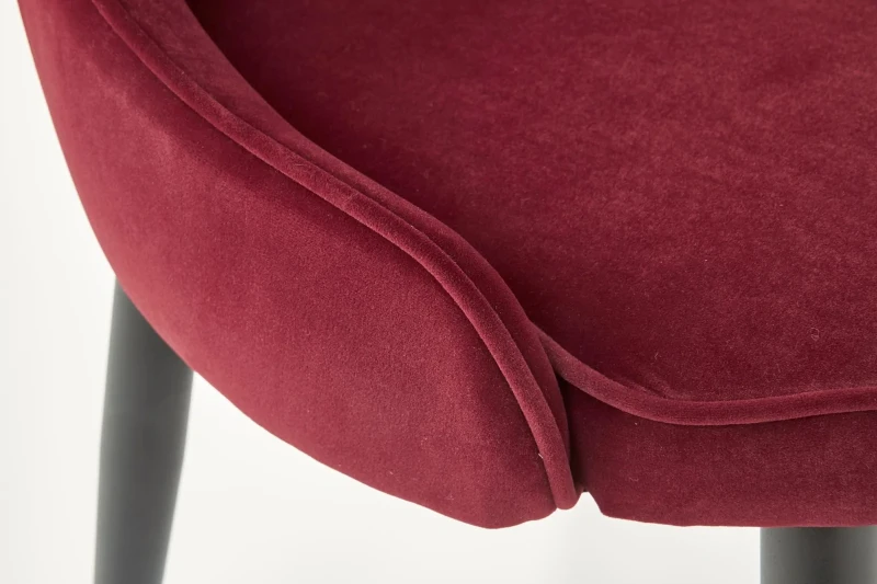 Krzesło K366 tapicerowane do jadalni bordowy/czarny