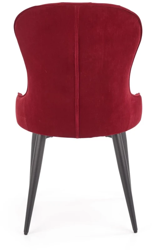 Krzesło K366 tapicerowane do jadalni bordowy/czarny