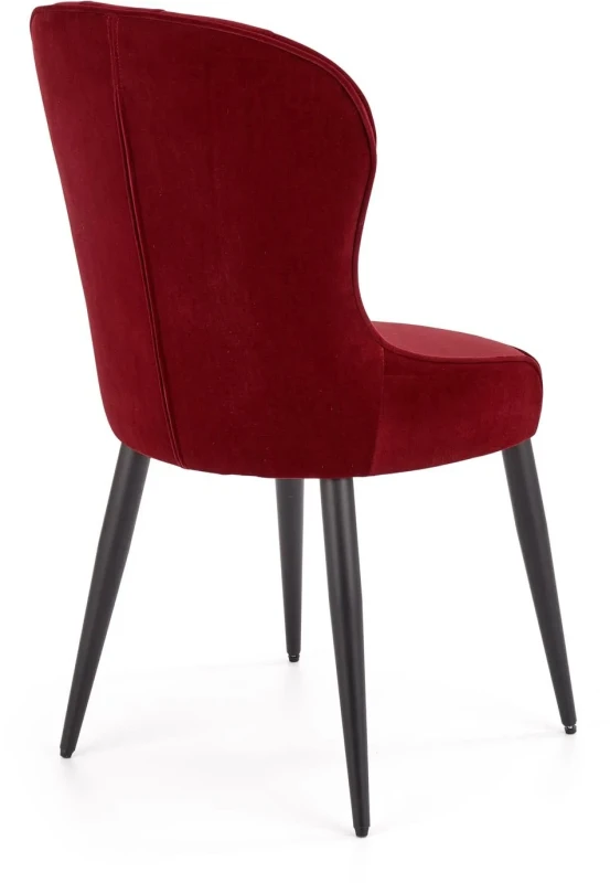 Krzesło K366 tapicerowane do jadalni bordowy/czarny