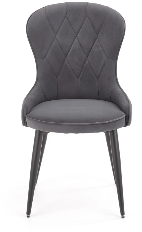 Krzesło K366 tapicerowane do jadalni popielaty/czarny