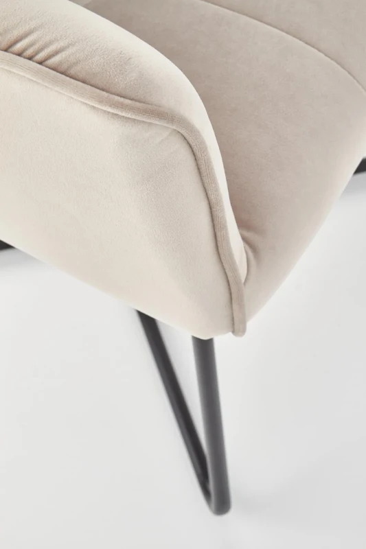 Krzesło K377 tapicerowane do jadalni beżowy/czarny