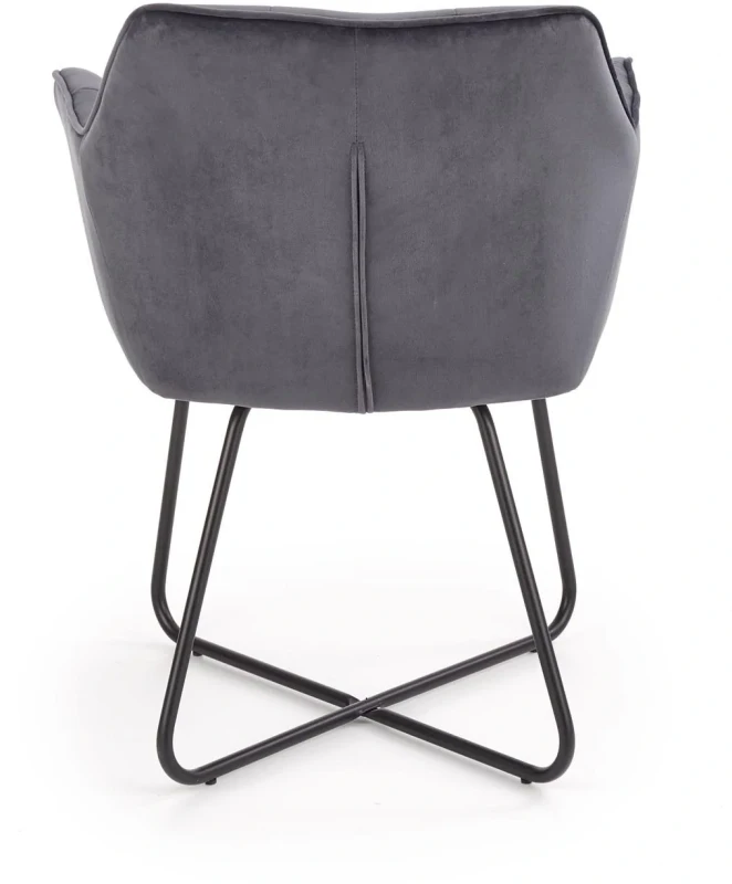 Krzesło K377 tapicerowane do jadalni popielaty/czarny