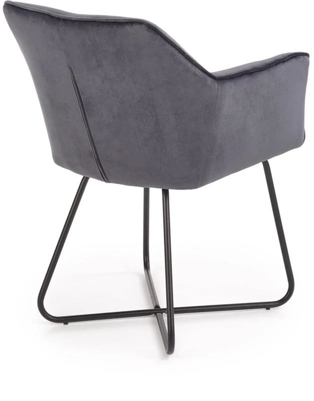 Krzesło K377 tapicerowane do jadalni popielaty/czarny