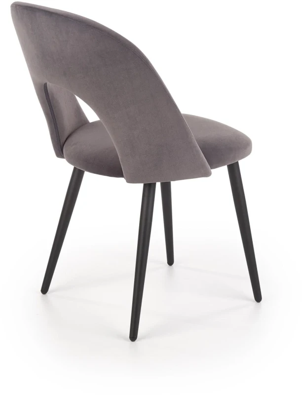Krzesło K384 tapicerowane do jadalni popielaty/czarny