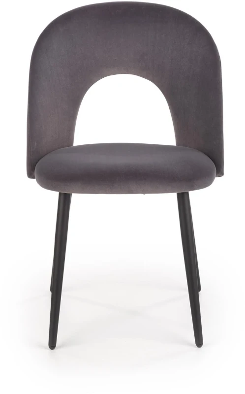 Krzesło K384 tapicerowane do jadalni popielaty/czarny