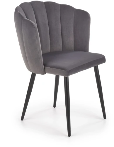 Krzesło K386 tapicerowane do jadalni popielaty/czarny