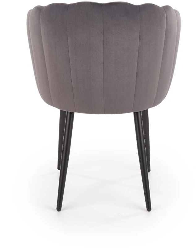 Krzesło K386 tapicerowane do jadalni popielaty/czarny