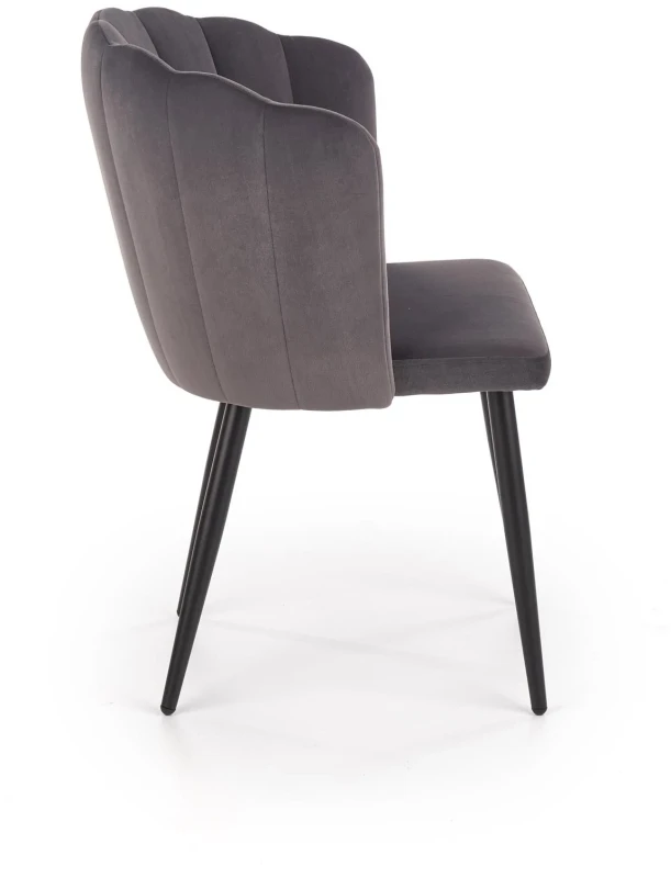 Krzesło K386 tapicerowane do jadalni popielaty/czarny