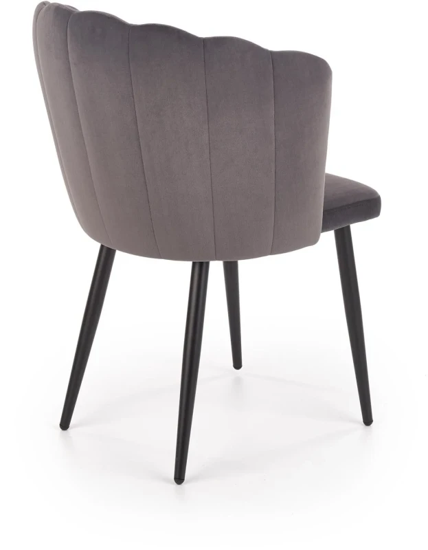 Krzesło K386 tapicerowane do jadalni popielaty/czarny