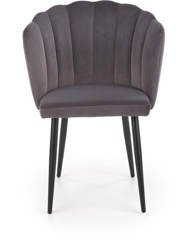 Krzesło K386 tapicerowane do jadalni popielaty/czarny