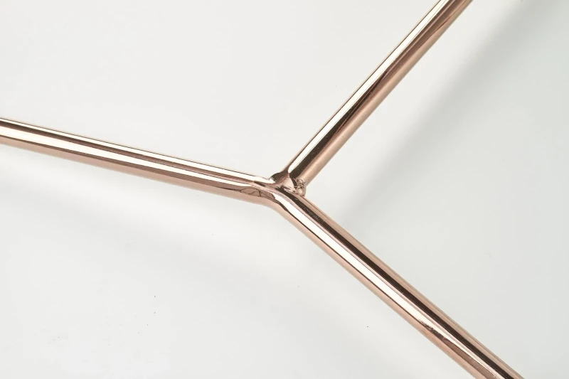 Krzesło K390 tapicerowane do jadalni kremowy/ciemny popiel/złoty