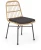 Krzesło K401 rattan syntetyczny z poduszką naturalny/czarny