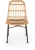 Krzesło K401 rattan syntetyczny z poduszką naturalny/czarny