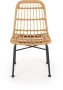 Krzesło K401 rattan syntetyczny z poduszką naturalny/czarny