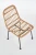 Krzesło K401 rattan syntetyczny z poduszką naturalny/czarny
