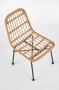 Krzesło K401 rattan syntetyczny z poduszką naturalny/czarny