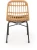 Krzesło K401 rattan syntetyczny z poduszką naturalny/czarny