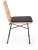 Krzesło K401 rattan syntetyczny z poduszką naturalny/czarny