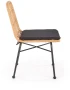 Krzesło K401 rattan syntetyczny z poduszką naturalny/czarny