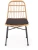 Krzesło K401 rattan syntetyczny z poduszką naturalny/czarny