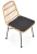 Krzesło K401 rattan syntetyczny z poduszką naturalny/czarny