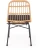 Krzesło K401 rattan syntetyczny z poduszką naturalny/czarny