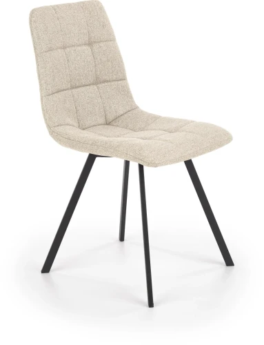 Krzesło K402 tapicerowane do jadalni beżowy/czarny